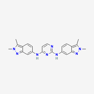 molecular formula C22H22N8 B565982 N2,N4-bis(2,3-dimethyl-2H-indazol-6-yl)-2,4-Pyrimidinediamine CAS No. 1226499-98-4