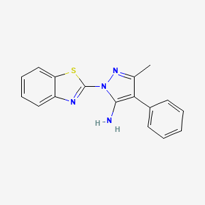 molecular formula C17H14N4S B5659833 1-(Benzo[d]thiazol-2-yl)-3-methyl-4-phenyl-1H-pyrazol-5-amine 