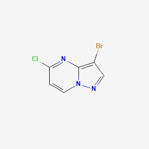 molecular formula C6H3BrClN3 B565984 3-Bromo-5-chloropyrazolo[1,5-a]pyrimidine CAS No. 960613-96-1