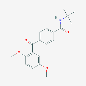 molecular formula C20H23NO4 B5659870 N-tert-butyl-4-(2,5-dimethoxybenzoyl)benzamide 