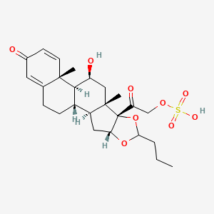 molecular formula C25H34O9S B565996 Budesonide 21-Sulfate CAS No. 1436796-04-1