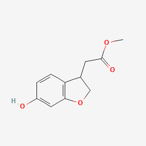 molecular formula C11H12O4 B566000 Methyl 2-(6-hydroxy-2,3-dihydrobenzofuran-3-yl)acetate CAS No. 805250-17-3