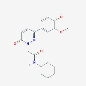 molecular formula C20H25N3O4 B5660119 N-cyclohexyl-2-(3-(3,4-dimethoxyphenyl)-6-oxopyridazin-1(6H)-yl)acetamide 