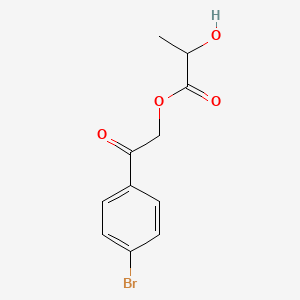 molecular formula C11H11BrO4 B566016 p-Bromophenacyl Lactate CAS No. 99853-28-8