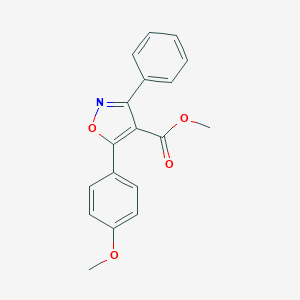 molecular formula C18H15NO4 B056602 4-Isoxazolecarboxylicacid,5-(4-methoxyphenyl)-3-phenyl-,methylester(9CI) CAS No. 115665-09-3
