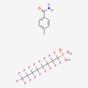 1,1,2,2,3,3,4,4,5,5,6,6,7,7,8,8,8-Heptadecafluorooctylphosphonic acid;4-methylbenzamide