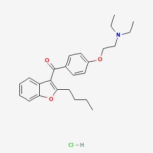 molecular formula C25H32ClNO3 B566027 Dideiodo Amiodarone Hydrochloride CAS No. 95820-13-6