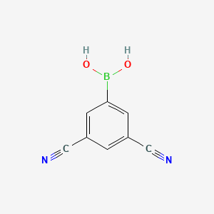 molecular formula C8H5BN2O2 B566030 3,5-dicyanophenylboronic acid CAS No. 1212021-54-9