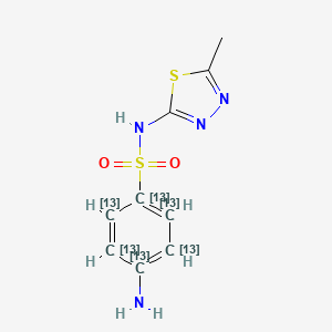 molecular formula C9H10N4O2S2 B566038 Sulfamethizole-13C6 CAS No. 1334378-92-5