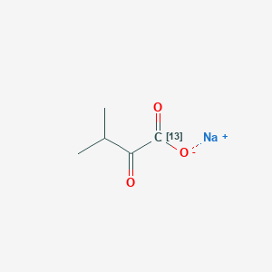 molecular formula C5H7NaO3 B566050 sodium;3-methyl-2-oxo(113C)butanoate CAS No. 1173023-03-4