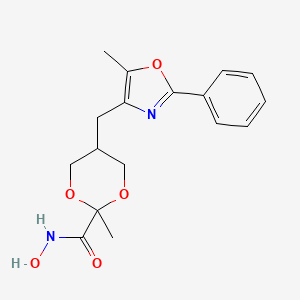 molecular formula C17H20N2O5 B566053 N-Hydroxy-2-methyl-5-[(5-methyl-2-phenyl-4-oxazolyl)methyl]-1,3-dioxane-2-carboxamide CAS No. 1297530-08-5