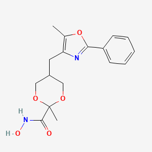 N-Hydroxy-2-methyl-5-[(5-methyl-2-phenyl-4-oxazolyl)methyl]-1,3-dioxane-2-carboxamide