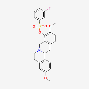 molecular formula C25H24FNO5S B566054 (3,10-dimethoxy-6,8,13,13a-tetrahydro-5H-isoquinolino[2,1-b]isoquinolin-9-yl) 3-fluorobenzenesulfonate CAS No. 1233353-87-1
