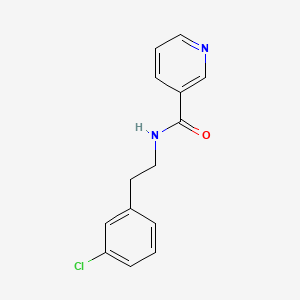 molecular formula C14H13ClN2O B5660620 N-[2-(3-chlorophenyl)ethyl]pyridine-3-carboxamide 