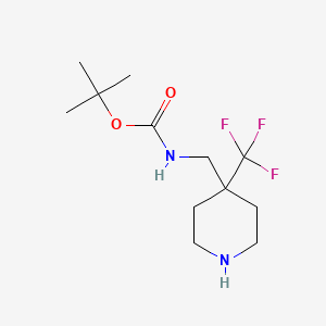 (4-Trifluoromethyl-piperidin-4-ylmethyl)-carbamic acid tert-butyl ester