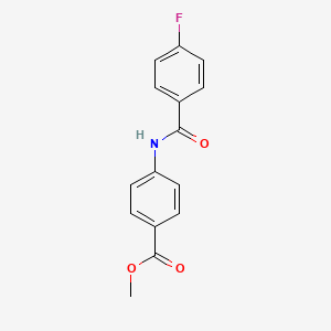 molecular formula C15H12FNO3 B5660670 METHYL 4-(4-FLUOROBENZAMIDO)BENZOATE 