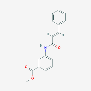 molecular formula C17H15NO3 B5660703 methyl 3-[[(E)-3-phenylprop-2-enoyl]amino]benzoate 