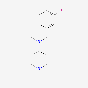 molecular formula C14H21FN2 B5660767 N-[(3-fluorophenyl)methyl]-N,1-dimethylpiperidin-4-amine 