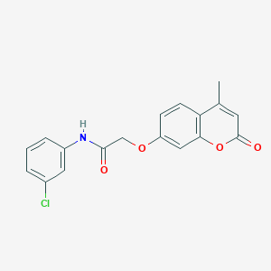 molecular formula C18H14ClNO4 B5660781 N-(3-Chloro-phenyl)-2-(4-methyl-2-oxo-2H-chromen-7-yloxy)-acetamide 