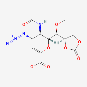 (4S,5R,6R)-5-Acetylamino-4-azido-6-[(S)-methoxy[(4R)-2-oxo-1,3-dioxolane-4-yl]methyl]-5,6-dihydro-4H-pyran-2-carboxylic acid methyl ester