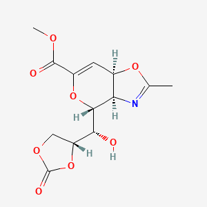 (3aR,4R,7aR)-4-[(S)-Hydroxy[(4R)-2-oxo-1,3-dioxolane-4-yl]methyl]-2-methyl-3a,7a-dihydro-4H-pyrano[3,4-d]oxazole-6-carboxylic acid methyl ester