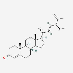 molecular formula C29H44O B566090 Stigmasta-4,22,25-trien-3-one CAS No. 848669-09-0