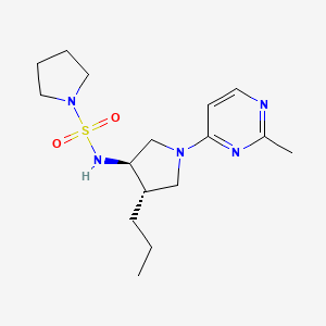 molecular formula C16H27N5O2S B5660905 N-[(3R,4S)-1-(2-methylpyrimidin-4-yl)-4-propylpyrrolidin-3-yl]pyrrolidine-1-sulfonamide 