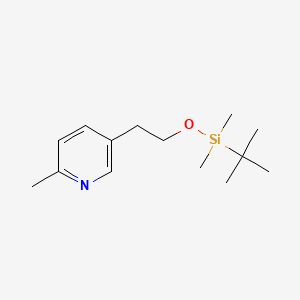 B566092 5-[2-(tert-Butyldimethylsilyloxy)ethyl]-2-methyl-pyridine CAS No. 1797134-64-5