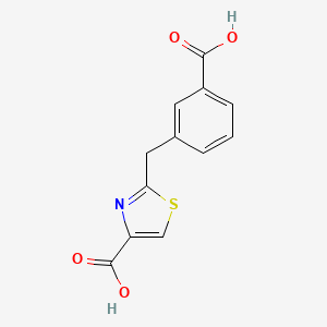 molecular formula C12H9NO4S B566094 2-[(3-Carboxyphenyl)methyl]-4-thiazolecarboxylic Acid CAS No. 1266962-86-0