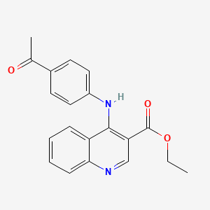 molecular formula C20H18N2O3 B5660959 Ethyl 4-(4-acetylanilino)quinoline-3-carboxylate 