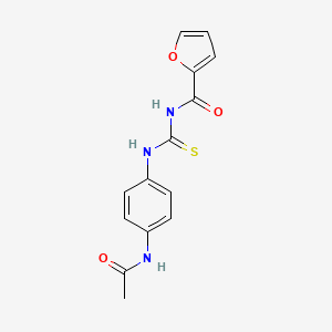 molecular formula C14H13N3O3S B5660986 N-[4-({[(FURAN-2-YL)FORMAMIDO]METHANETHIOYL}AMINO)PHENYL]ACETAMIDE 