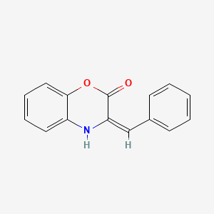 molecular formula C15H11NO2 B5661017 3-[(E)-1-phenylmethylidene]-3,4-dihydro-2H-1,4-benzoxazin-2-one 