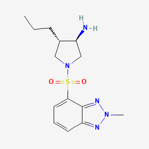 molecular formula C14H21N5O2S B5661072 (3R,4S)-1-(2-methylbenzotriazol-4-yl)sulfonyl-4-propylpyrrolidin-3-amine 