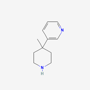 molecular formula C11H16N2 B566108 3-(4-Methyl-4-piperidinyl)pyridine CAS No. 1343593-92-9