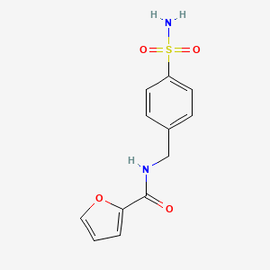 molecular formula C12H12N2O4S B5661146 N-[(4-sulfamoylphenyl)methyl]furan-2-carboxamide 