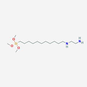 molecular formula C16H38N2O3Si B056612 N-(2-Aminoethyl)-11-aminoundecyltrimethoxysilane CAS No. 121772-92-7