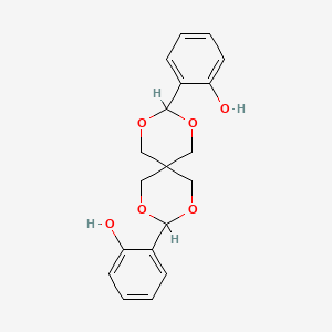 molecular formula C19H20O6 B5661264 2-[9-(2-Hydroxyphenyl)-2,4,8,10-tetraoxaspiro[5.5]undecan-3-yl]phenol CAS No. 23285-18-9