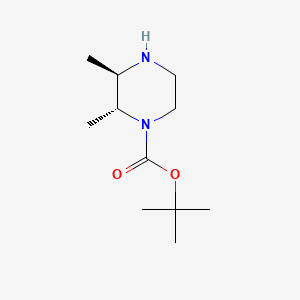 molecular formula C11H22N2O2 B566128 (2R,3R)-2,3-Dimethyl-1-piperazinecarboxylic Acid 1,1-Dimethylethyl Ester CAS No. 1240583-15-6