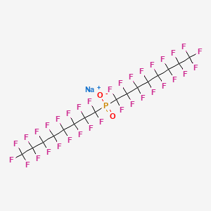 molecular formula C16F34NaO2P B566134 Bis(heptadecafluorooctyl)phosphinic Acid Sodium Salt CAS No. 500776-69-2