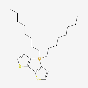 molecular formula C24H38S2Si B566141 7,7-dioctyl-3,11-dithia-7-silatricyclo[6.3.0.02,6]undeca-1(8),2(6),4,9-tetraene CAS No. 1160106-12-6