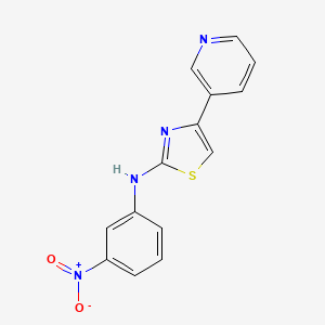 molecular formula C14H10N4O2S B5661455 N-(3-nitrophenyl)-4-pyridin-3-yl-1,3-thiazol-2-amine 