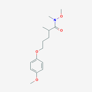 B566152 N-Methoxy-5-(4-methoxyphenoxy)-N,2-dimethylpentanamide CAS No. 1797132-86-5