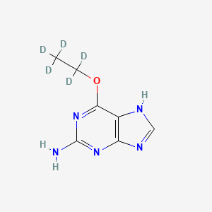 molecular formula C7H9N5O B566168 6-(1,1,2,2,2-Pentadeuterioethoxy)-7H-purin-2-amine CAS No. 183558-84-1
