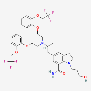molecular formula C35H41F6N3O6 B566169 N-2-[2-(2,2,2-Trifluoroethoxy)phenoxy]ethylsilodosin CAS No. 1453221-45-8