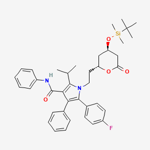 molecular formula C39H47FN2O4Si B566170 4-tert-Butyldimethylsilyl Atorvastatin Lactone CAS No. 842162-99-6