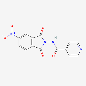 molecular formula C14H8N4O5 B5661701 N-(5-NITRO-1,3-DIOXO-2,3-DIHYDRO-1H-ISOINDOL-2-YL)PYRIDINE-4-CARBOXAMIDE 