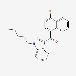 molecular formula C24H22BrNO B566173 （4-溴萘-1-基）-（1-戊基吲哚-3-基）甲酮 CAS No. 1366067-59-5
