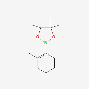 molecular formula C13H23BO2 B566186 4,4,5,5-四甲基-2-(2-甲基环己-1-烯-1-基)-1,3,2-二氧杂硼环丁烷 CAS No. 448211-43-6