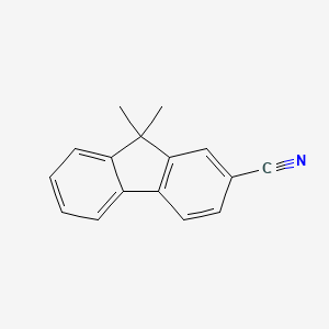 molecular formula C16H13N B566187 9,9-Dimethyl-9H-fluorene-2-carbonitrile CAS No. 890134-27-7