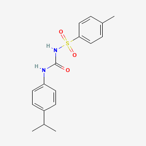 molecular formula C17H20N2O3S B5661962 N-{[(4-isopropylphenyl)amino]carbonyl}-4-methylbenzenesulfonamide 